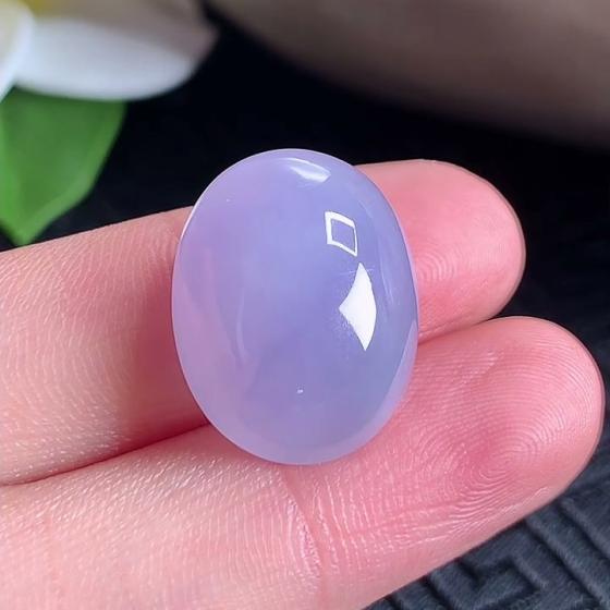 翡翠紫罗兰蛋面镶嵌件